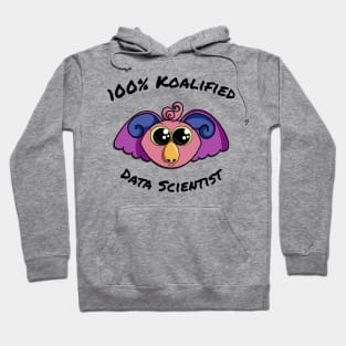 100% Koalified Data Scientist | Koala Dawn White Hoodie